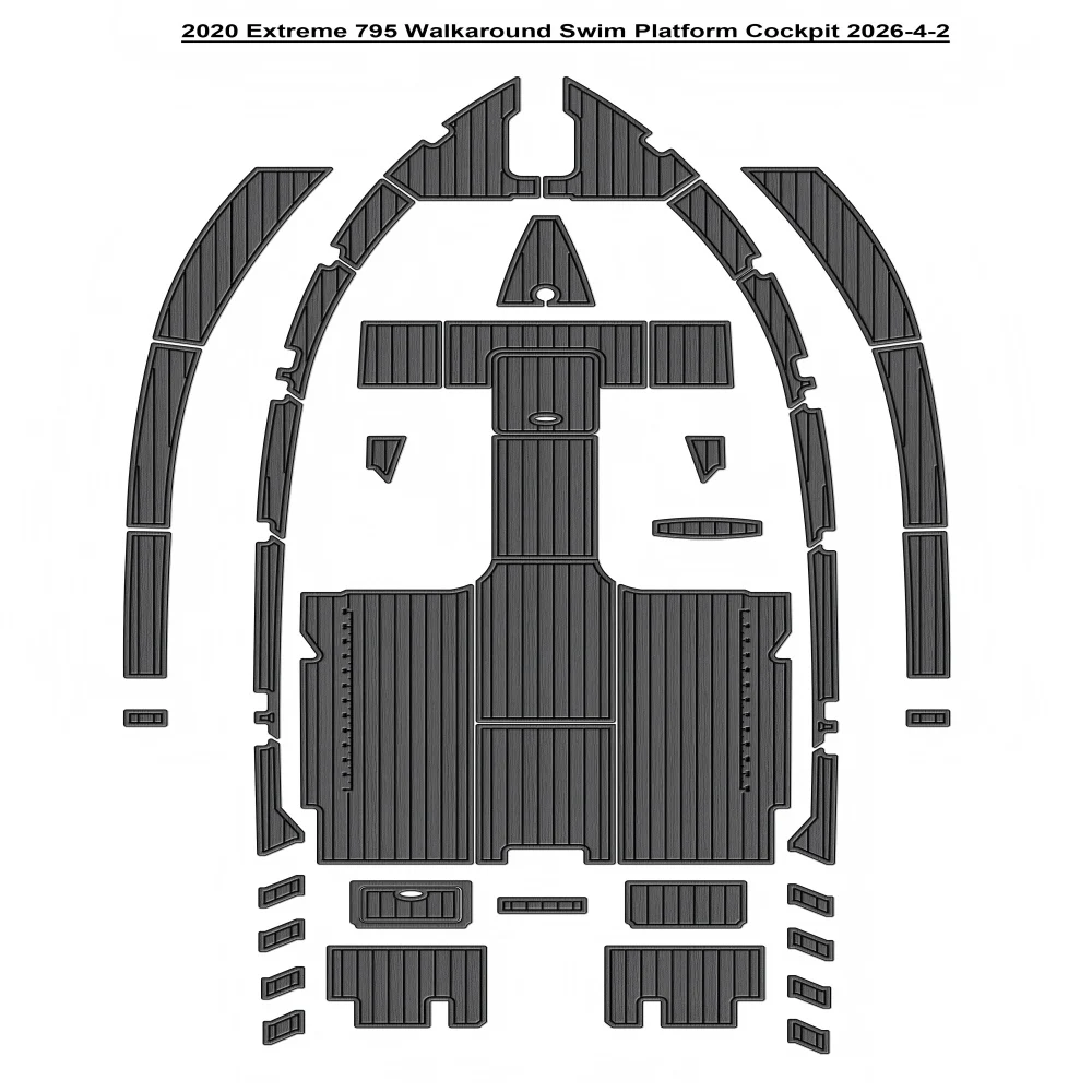 

Самоклеящаяся палубная платформа-коврик из ЭВА-пены под тик для лодок SeaDek MarineMat Style, модель 2020 Extreme 795 Walkaround Swim Platform Cockpit Pad