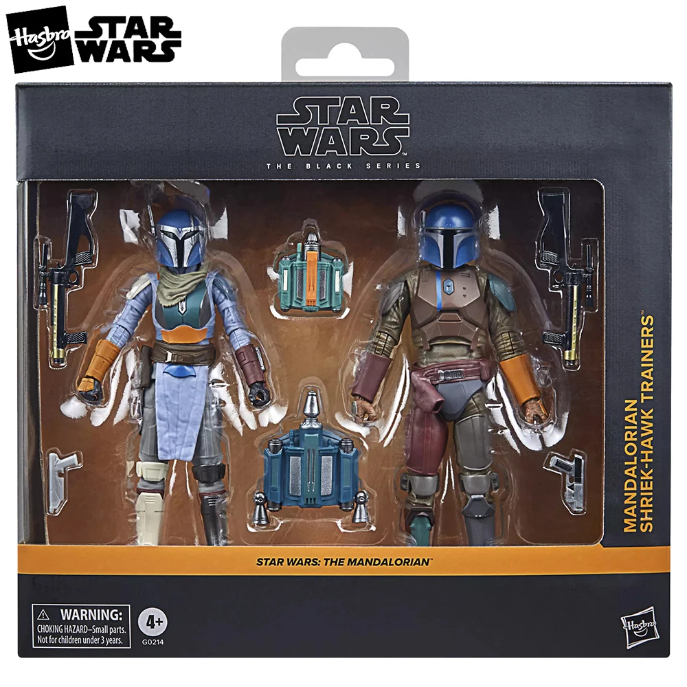 

NEW Original Hasbro Star Wars The Black Series Mandalorian Shriek-Hawk Trainers 2-Pack 15cm Anime Action Figure Model Gift Toys