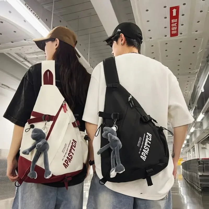 New Y2k Portable Light Nylon Crossbody Bag Trendy Rucksack Travel Shoulder Bag Casual knapsack Outdoor Sports Unisex Chest Packs