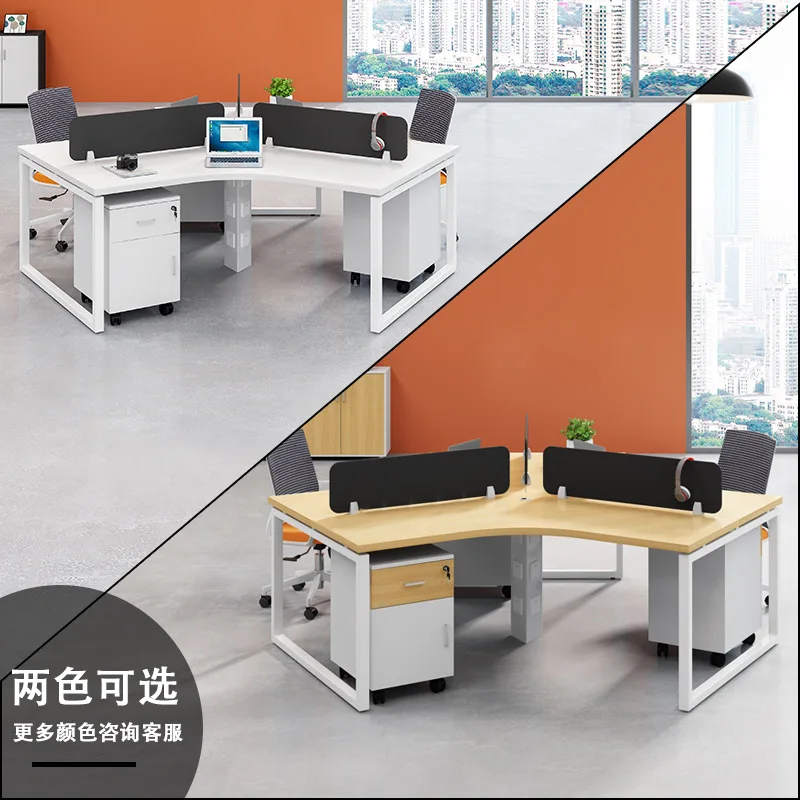 Simple Modern Staff Desk And Chair Combination 3/4/6 Multi-person Desk Work Space Office Staff Desk