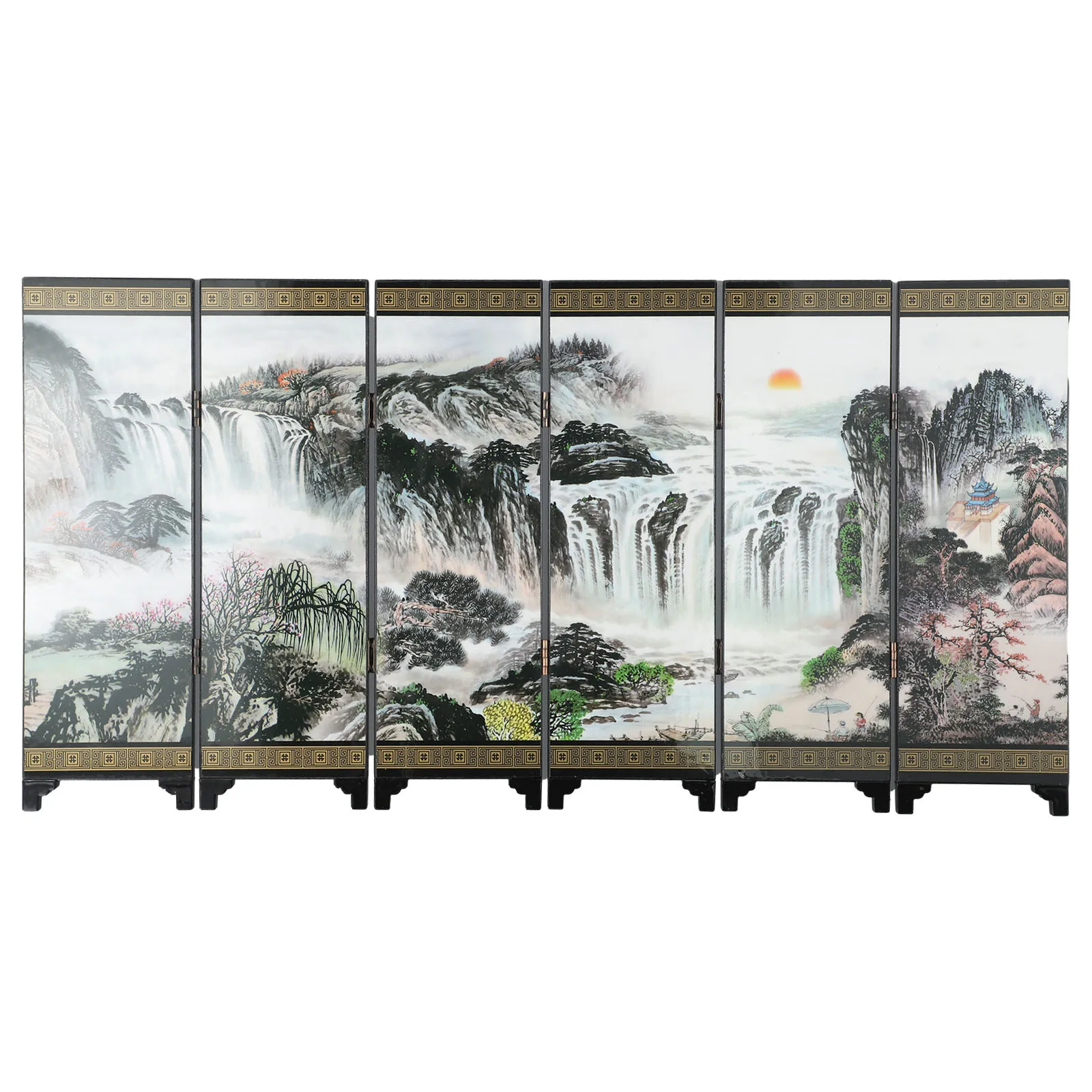 

Chinese Retro Folding Panel Screen Made of Wood for Functional Room Division in Homes Offices and Shared Spaces
