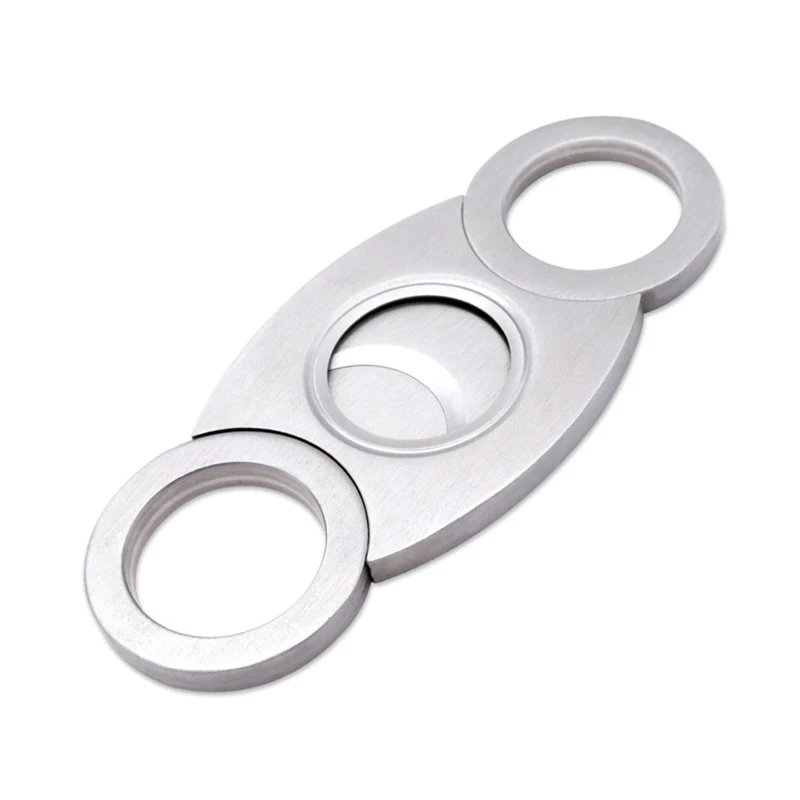 New 8-Character-Shaped Stainless Steel Cigar Cutter - Portable Cigar Trimmer - Precise Cutting Tool - Men'S Smoking Accessory