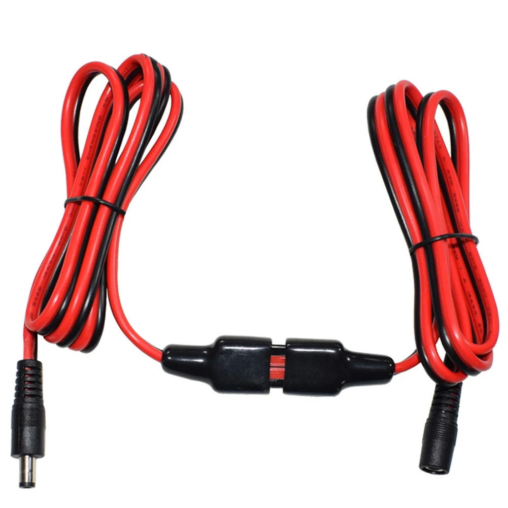 Connector Adapter Solar Adapter Cable 250W 5.5x2.1mm DC 12-24V PVC Waterproof 14AWG Wire 18A For RV Solar Panels