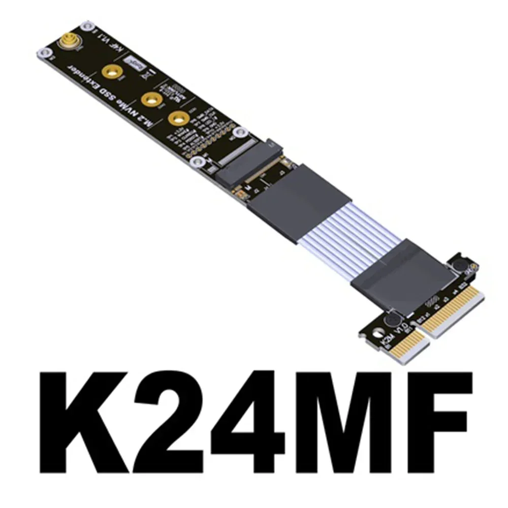 

Удлинительный кабель PCIe4.0 X4 к M.2 NVMe SSD, ленточный кабель 64 Гбит/с, подъемная карта для твердотельного накопителя Gen4