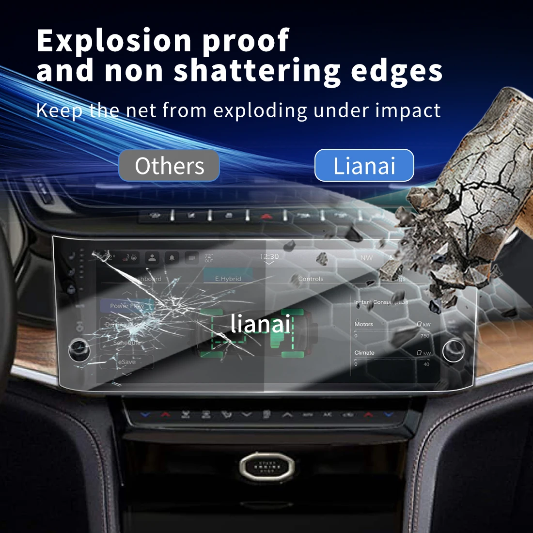 Screen Protector for 20026 Jeep Grand Cherokee Tempered Glass GPS Video Navigator Car Stickers  Accessories interior supplies