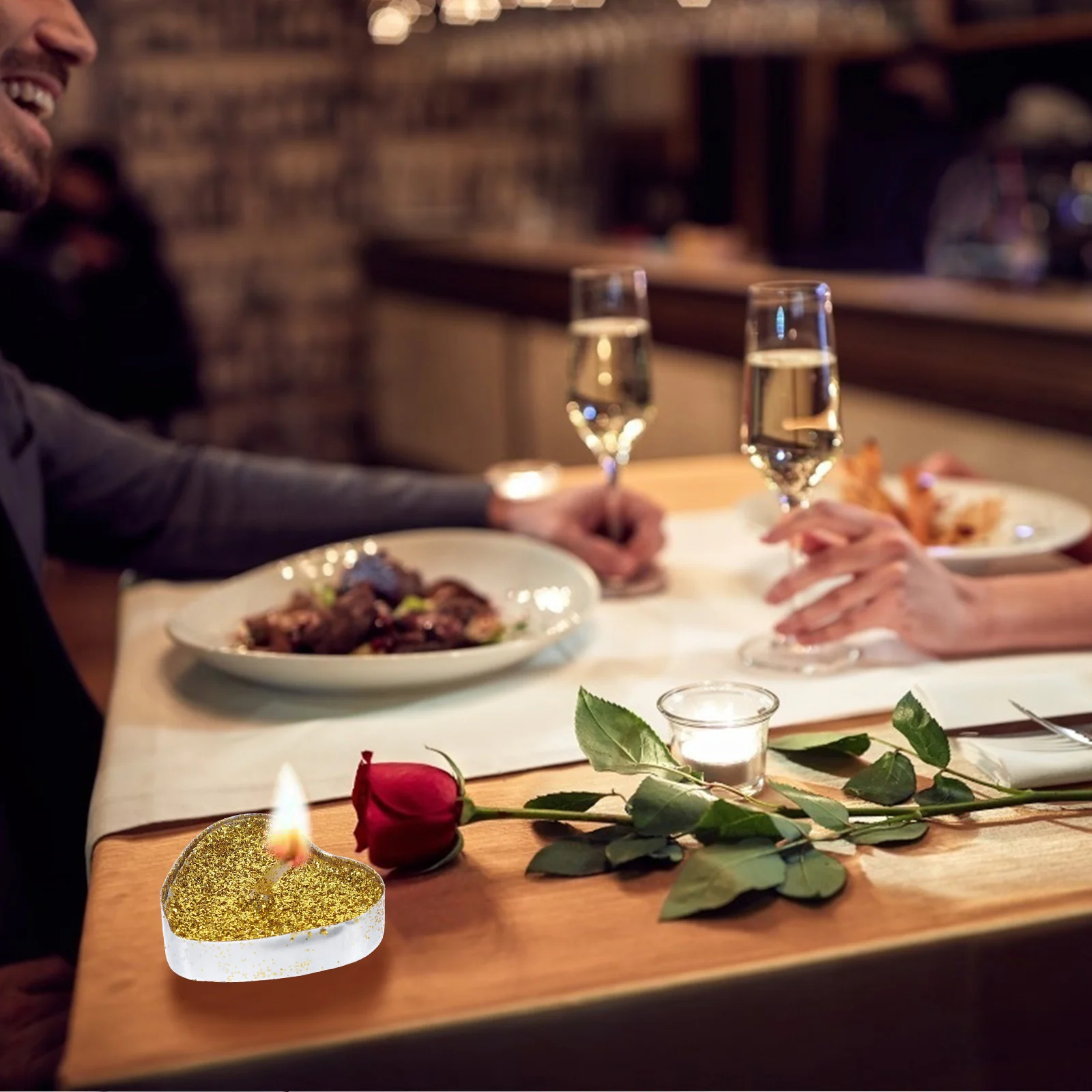 

30Pcs Heart Shape Mini Tealight Candles Romantic Love Decoration Smokeless Paraffin Wax Wedding Party Decor