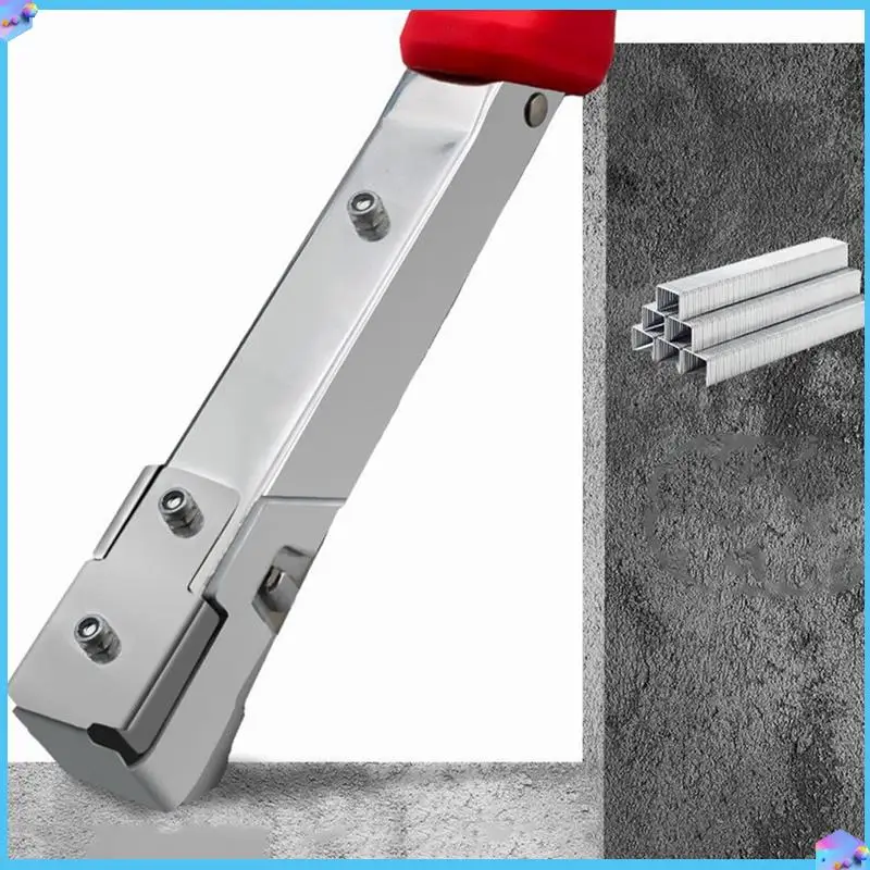

A43T Handheld Hammer Tacker Stapler Door Type Staples Manual Hammer Stapler Furniture Production Carpentry Decoration