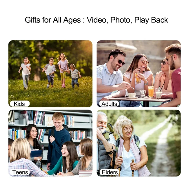 

B37B-Children's Digital Camera HD Video 4K 30Fps 2000Mah Long Time Recording Recorder Fill Lights OTG Fuction