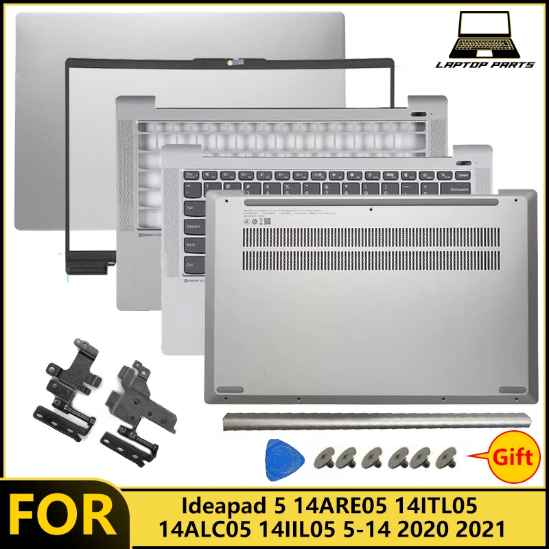 FOR Ideapad 5 14ARE05 5-14ITL05 5-14ALC05 5-14IIL05 5-14 2020 2021 Laptop Bottom Case Palmrest Bezel LCD Back Cover Keyboard