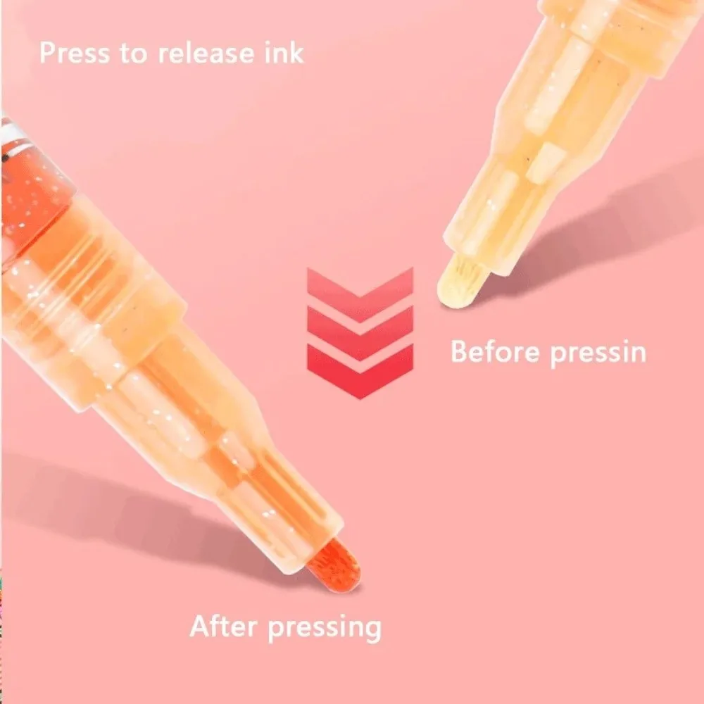 

Новый набор акриловых маркеров с блестками, 12/24 цвета, быстросохнущие, для рисования и граффити, на водной основе, для художественного творчества