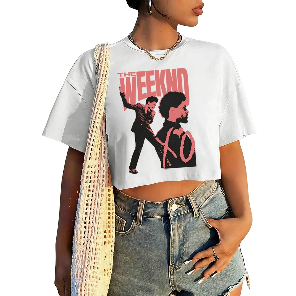The-Weeknd Tour 2026 Shirt Women O-Neck Short Sleeves Crop Tops T-shirt image 3