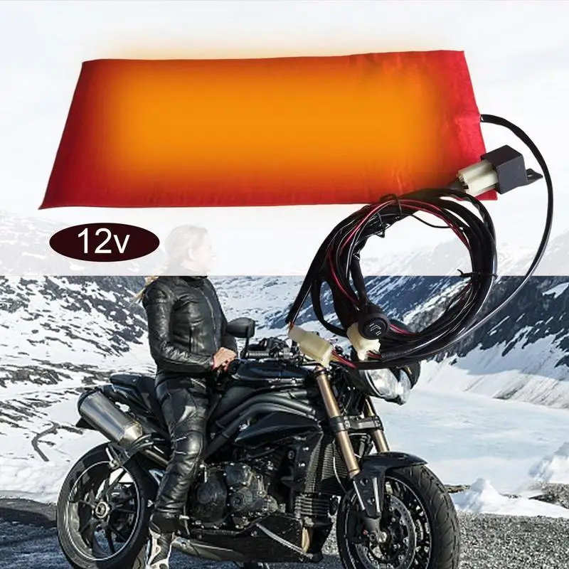 Motorcycle Beach Bike Seat Heating Kit 25W 12V Seat Heating Pad Winter Warming Waterproof Heating Pad UTV Seat Heater