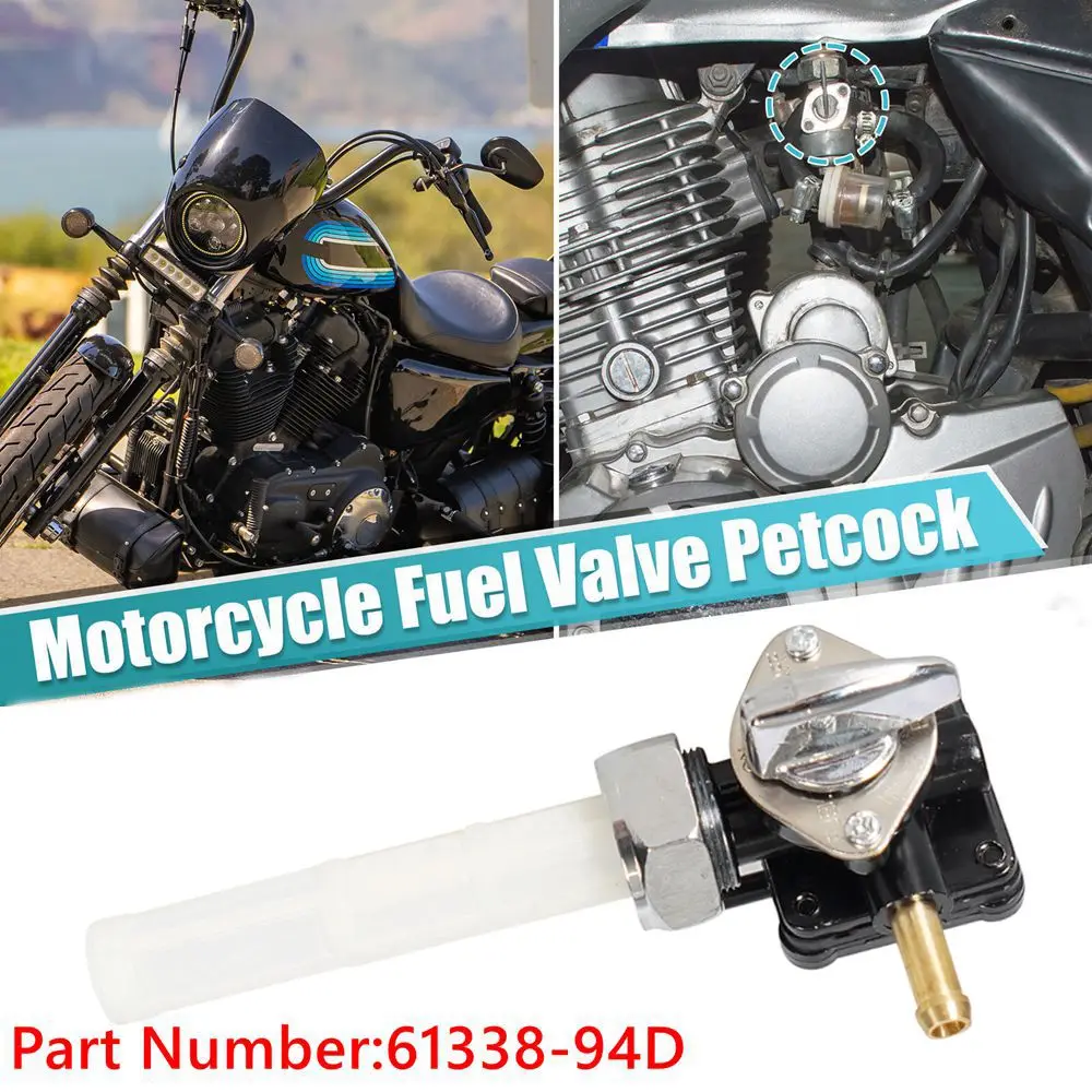High Quality Fuel Valve Petcock With Male Thread Features Motorcycle Parts 61338-94D 22mm For Harley FLST FXST FLT FXD 1995-2001