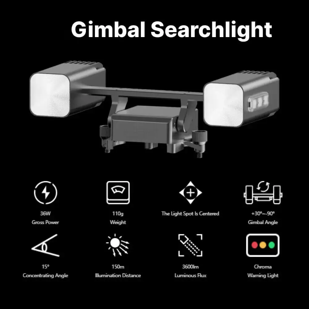 

N3 Gimbal PSDK Spotlight 36W 3600lm Searchlight with Colorful Strobe Light For DJI Mavic 3 Enterprise 3E 3T M3E M3T Drone