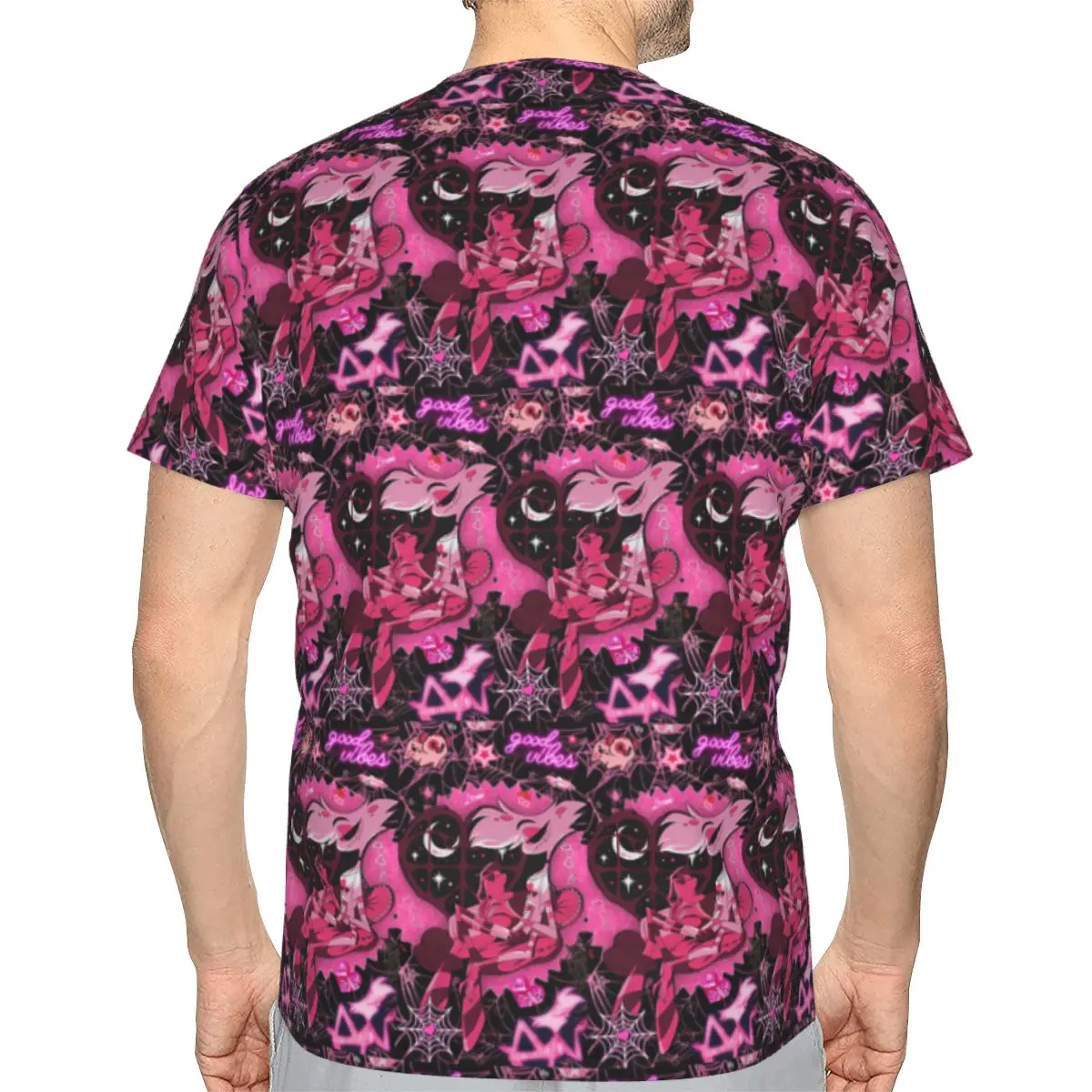 Angel Dust Hazbins 100% Cotton T-Shirt Men'sClassic T Shirts Men O-Neck Short Sleeve