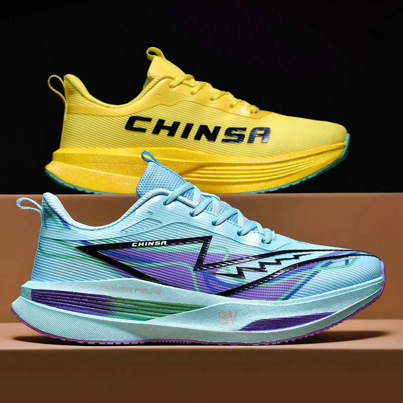 Marathon Running Shoes Speciality Men Sports Carbon Board BreathableComfortable Lightweight Woman Athletic Sneakers HardWearing