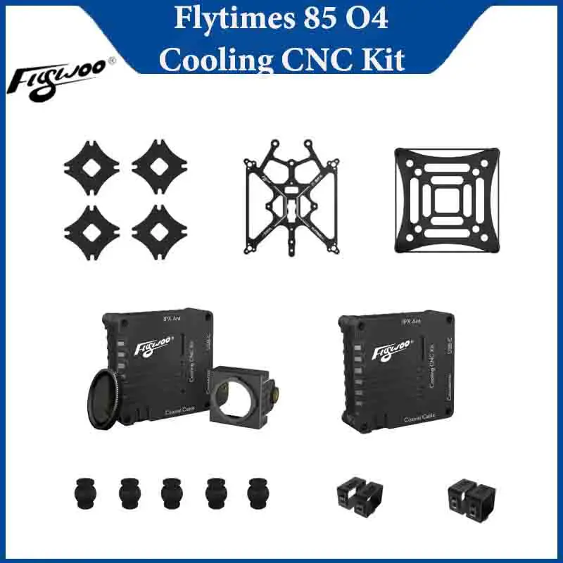 

FLYWOO Flytimes 85 O4 Cooling CNC Kit/Top Plate/Battery TPU/Sponge pad/VTX Bracket Frame Collection RC Parts