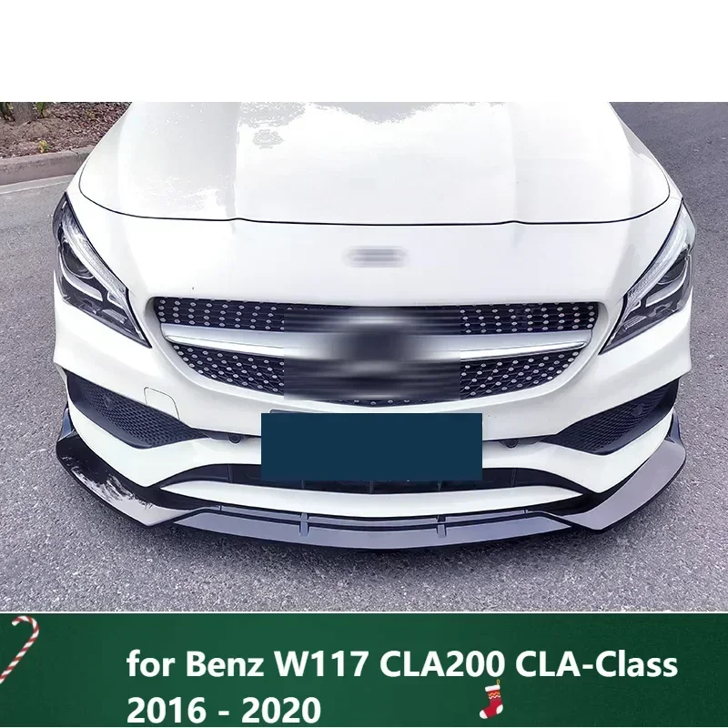 

New！ Front Bumper Splitter for Benz W117 CLA200 CLA-Class 2016 - 2020 Lip Diffuser Carbon Surface Body Kit Spoiler Skirt