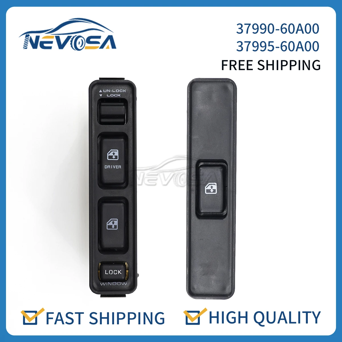Nevosa 37990-60A00 37995-60A00 Lewy prawy elektryczny przełącznik szyb samochodowych do Suzuki Vitara 1992-1998 3799060 A00 3799560 A00