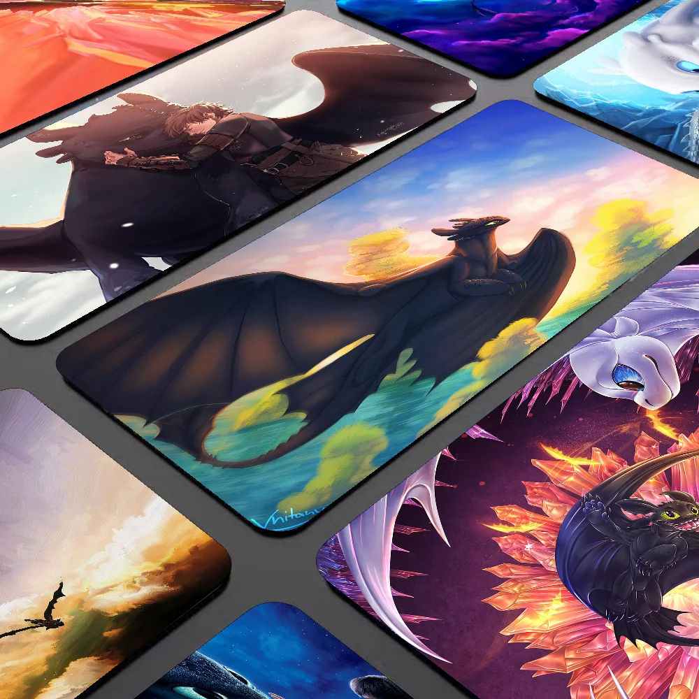 Toothless Fury Dragon 80x30cm XL Lockedge PC Gaming Mouse Pad Gamer Desk Mats Keyboard Pad Mause Pad Muismat