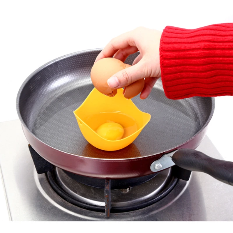 Hifuar 4pcs/set Silicone Egg Poacher Poaching Pods  Mold Bowl Rings Cooker Boiler Kitchen Cooking Accessories Pancake Maker