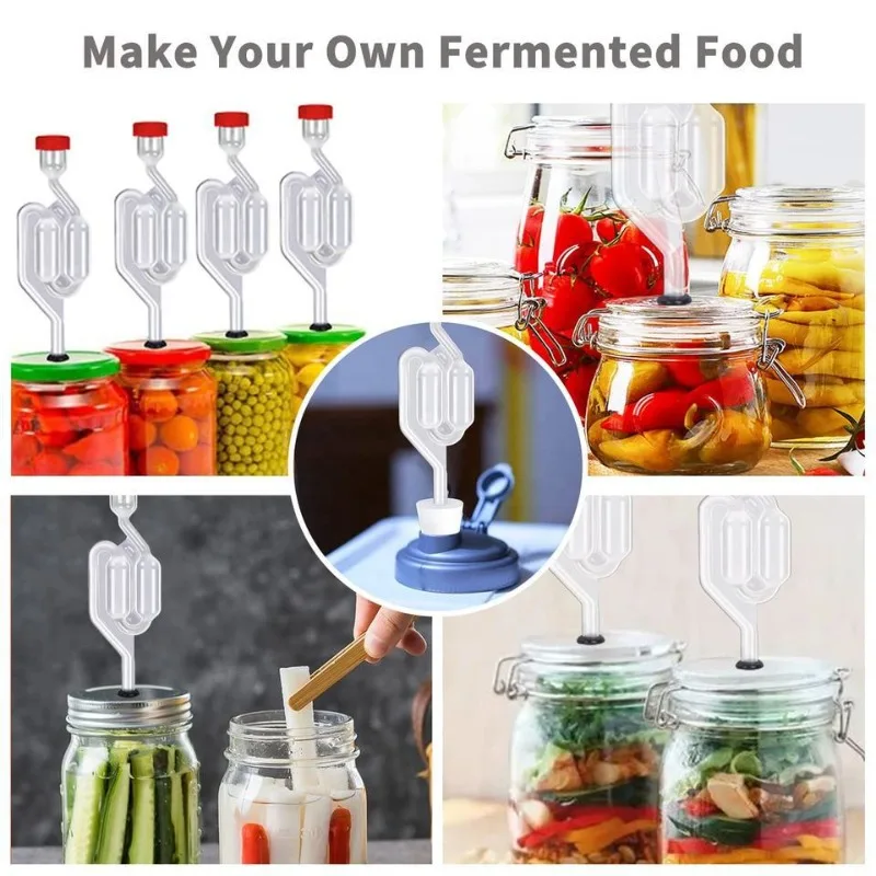 One-way exhaust  Secondary fermentation Self-brewed wine One-way valve Silicone plug Water seal Fermentation