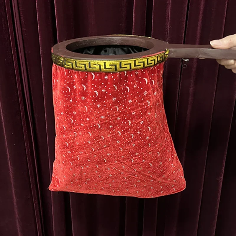 Change Bag Twice Zipper Magic Tricks Appear Vanish Magia Stage Illusions Gimmicks Mentalism Props (Large, Stars and Moons)