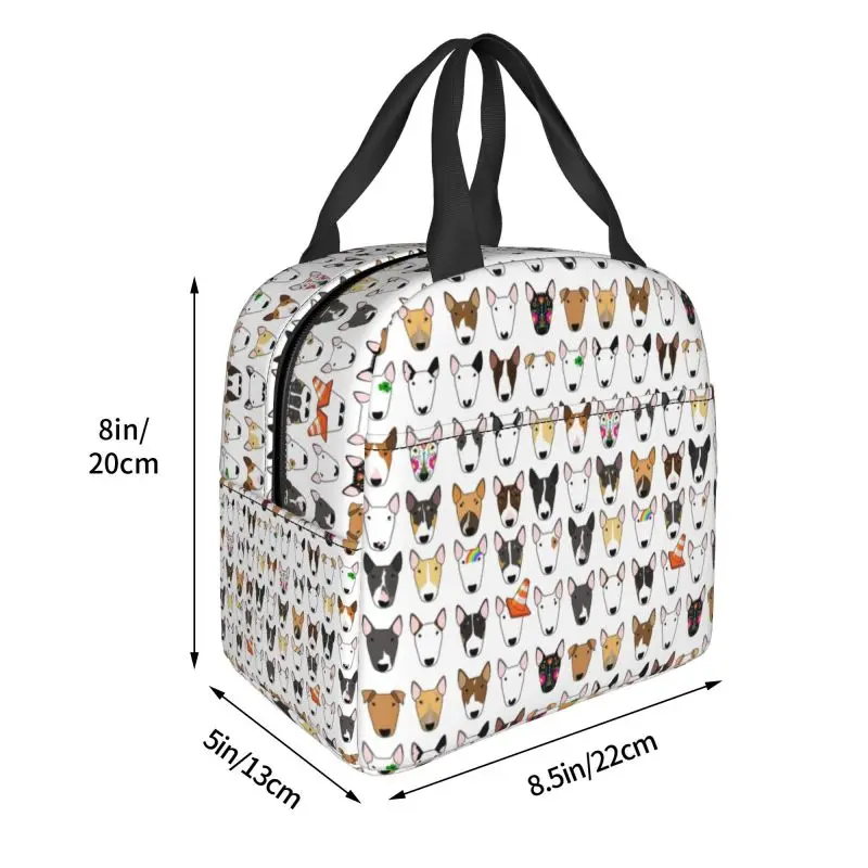 Multi Bull Repita Isolado Lunch Bag para As Mulheres Amante Dog Bull Terrier Cooler Thermal Bento Box Praia Camping Viagem