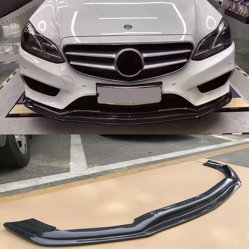 

Для Mercedes Benz W212 E350 E300 2014-2016 передний бампер из настоящего углеродного волокна, диффузор, спойлер, комплект кузова автомобиля