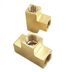 Uguale Ridurre M8x1 M10x1 Maschio-Femmina Tee Ottone Raccordo Olio Filtro Olio Contenitore Collettore Blocco