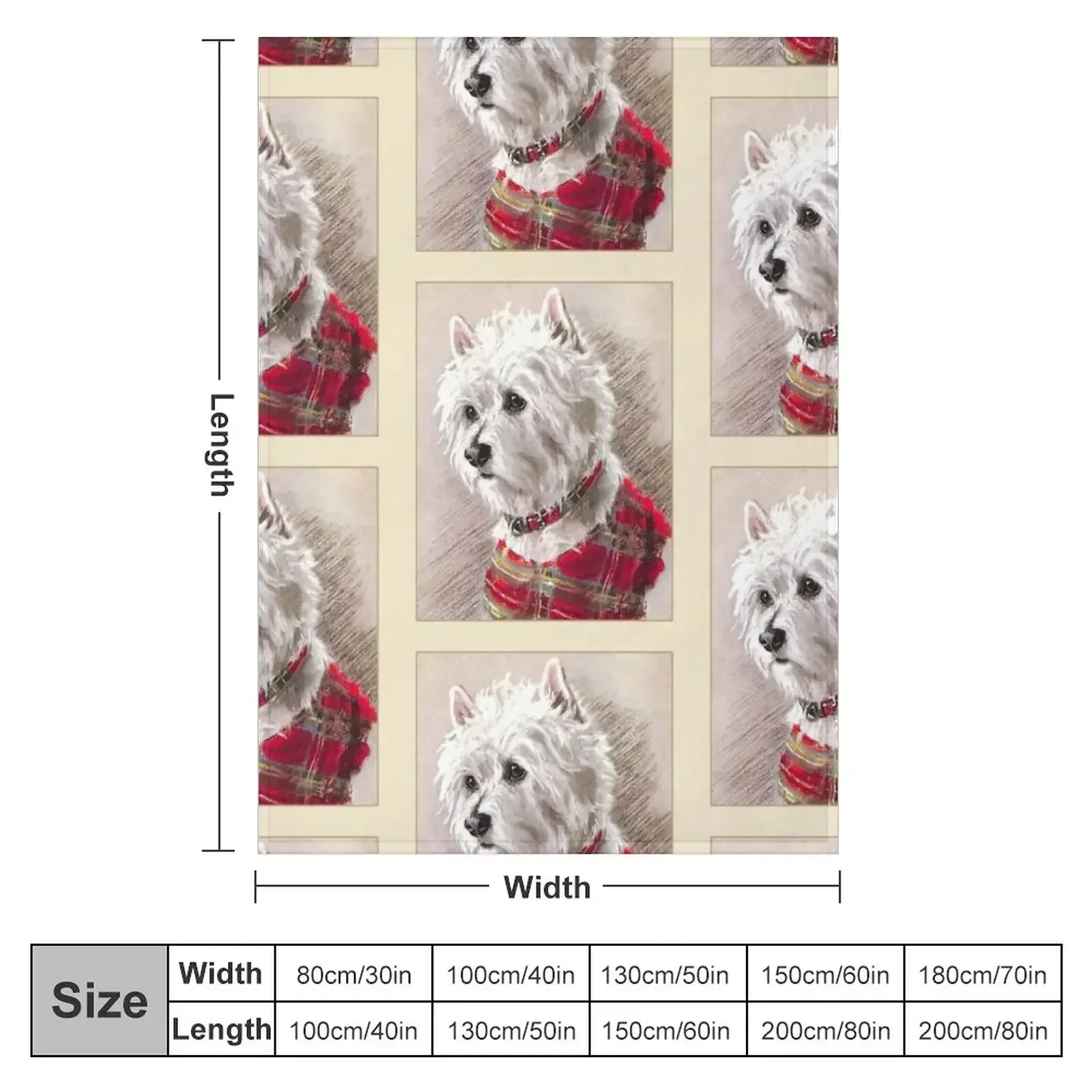 Scottish Highland Westie Dog Throw Blanket Kid'S Shaggy Blankets