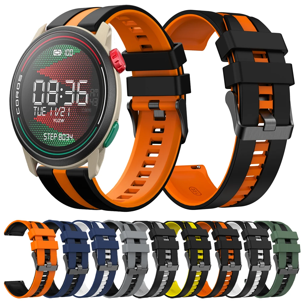 1 stks 20mm of 22mm Horlogeband Voor COROS Tempo 3 2 Bracele Voor COROS APEX 2 Pro Apex 46 42mm Sport Siliconen Smartwatch Band correa