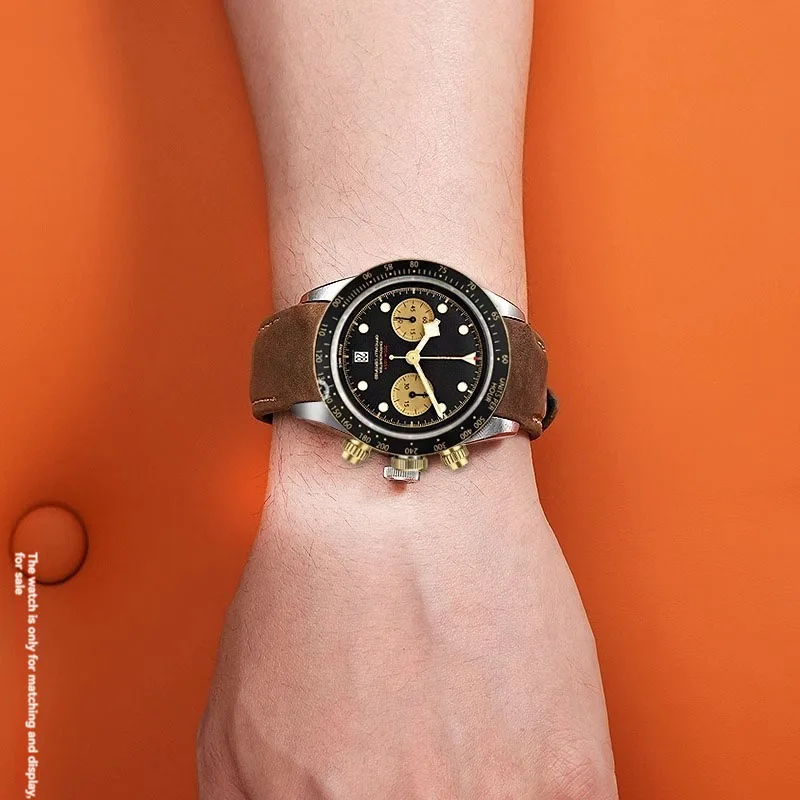 Per Tudor Black Bay Cronometro Orologio da uomo M79363 M79360 Arc Mouth Cinturino per orologio in pelle retrò Bracciale con fibbia pieghevole Nero Marrone