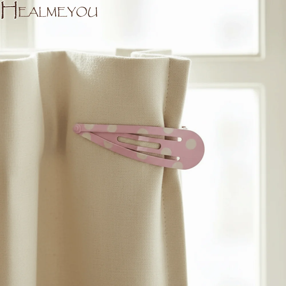 Funny Extra-large Hair Clips Polka Dot 3D Printed Curtain Clip Kawaii Style Strawberry Pattern Novelty Hairpin Children