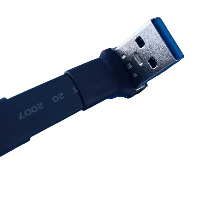 ADT-Link USB 3.0 Male to Female Flat Extension Cable Flexible 5Gbps Male to Male 90 Degree Extender Adapter Cable Double Bend