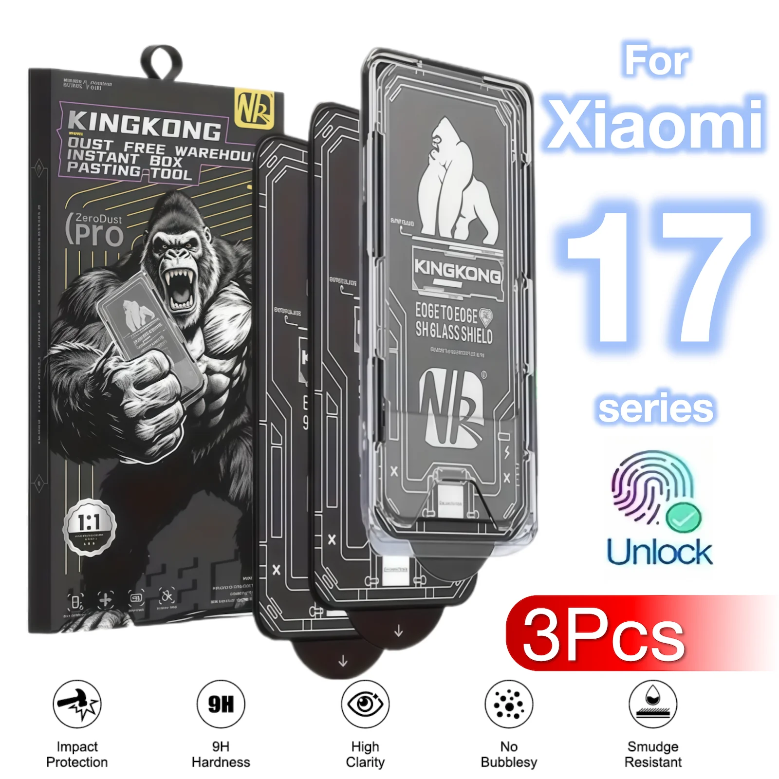 3Pcs For Xiaomi Xiao Mi 17 Pro Max Ultra Tempered Glass Screen Protector 9H No Dust Bubbles Mobile Accessories