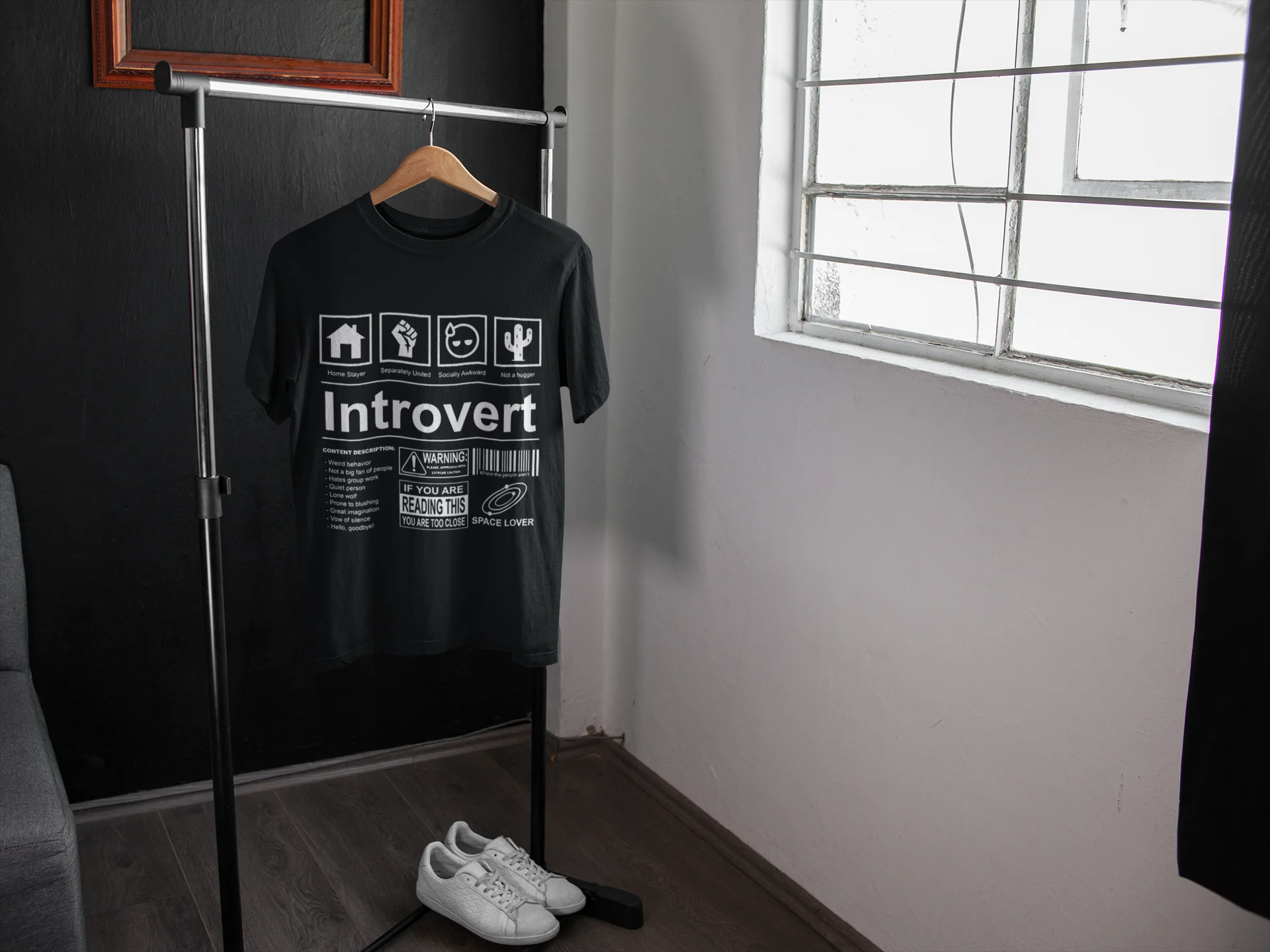 Introvert Logo T Shirt Humor Introverts Joke Introverted Gift Tops Casual 100% Cotton Unisex Oversized O-neck T-shirts EU Size