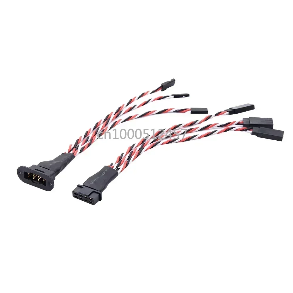 

1 Pair MPX 8Pin Golden Plated Connector Multi-Wires with Servo Extension Plug Male Femal 2/3 Wires for RC Model Glider Airplanes