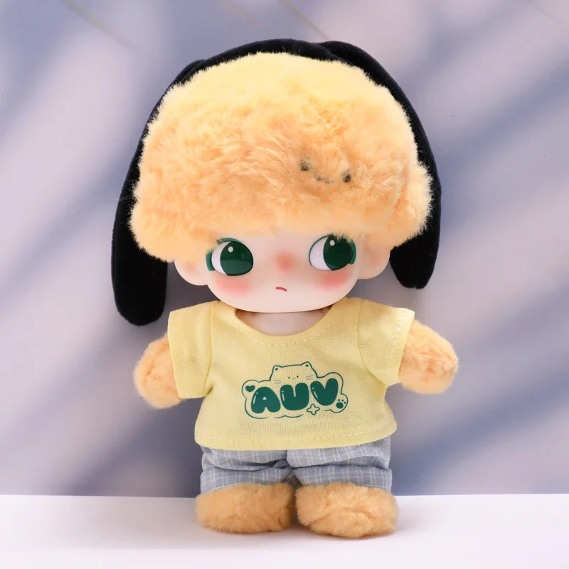 

Clothes For DIMOO WORLD 15/17cm LABUBU Plush Pendant Doll Clothes Fruit Print T-Shirt Plaid Pants Casual Cute Outfit