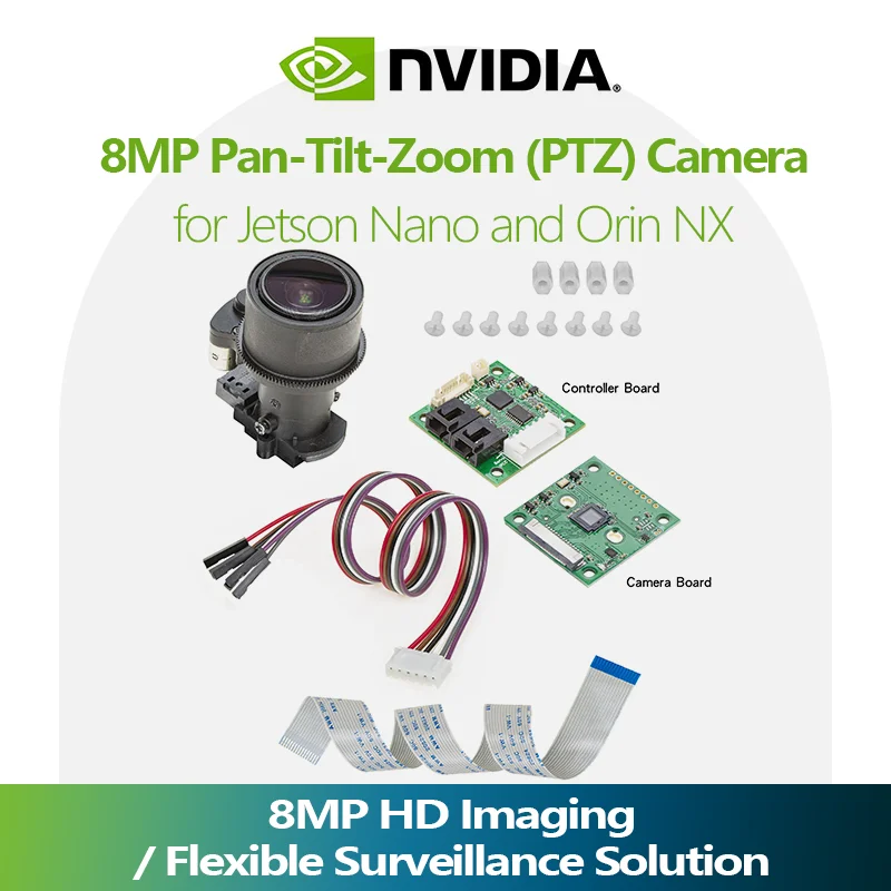 Arducam 8MP Pan-Tilt-Zoom (PTZ) camera for Jetson Nano / Xavier NX and NVIDIA Orin NX / AGX Orin