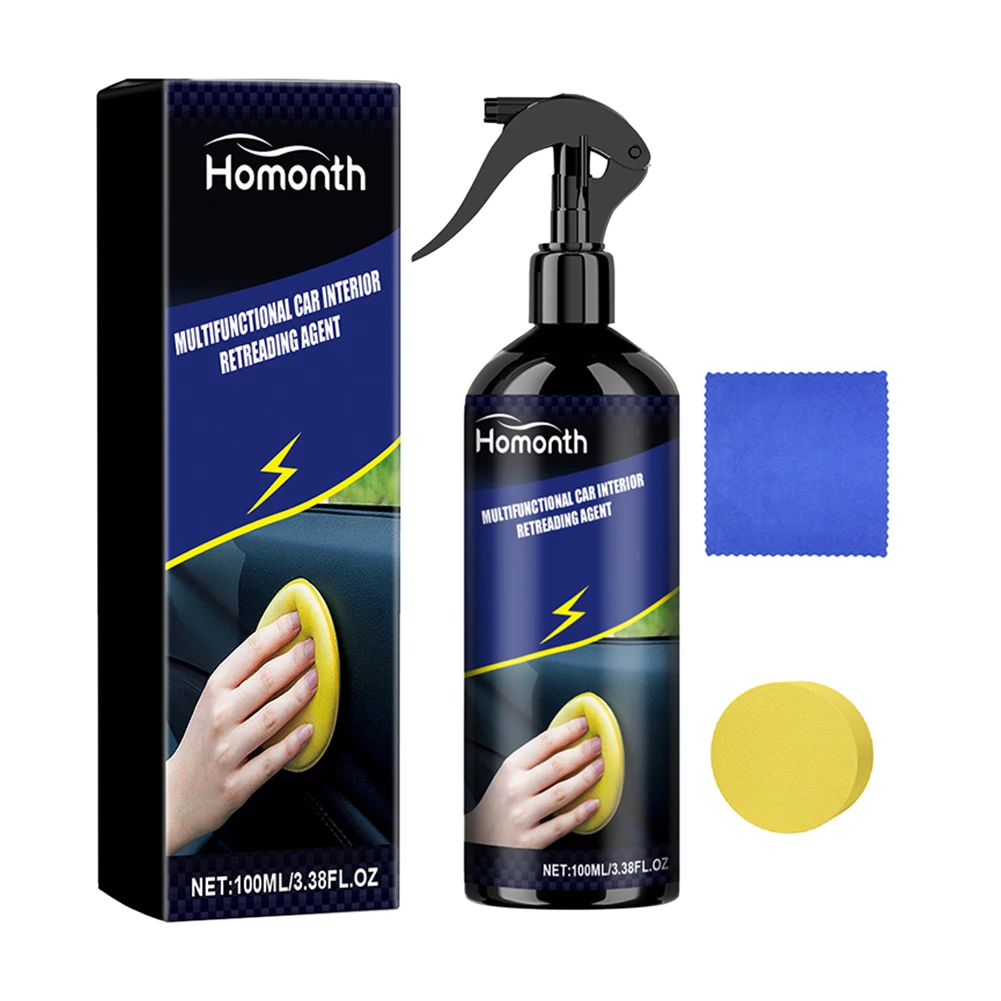 100ml Auto Refurbishing Agent Remove Stains Car Interior Retreading Agent Plastic Refreshing Coating Agent Auto Detailing Repair