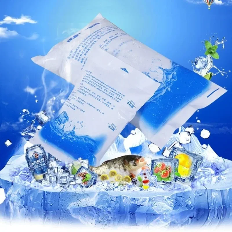 100 Pack Reusable Insulated Ice Bags Waterproof Filled Gel for Outdoor Camping Food Preservation Refrigeration
