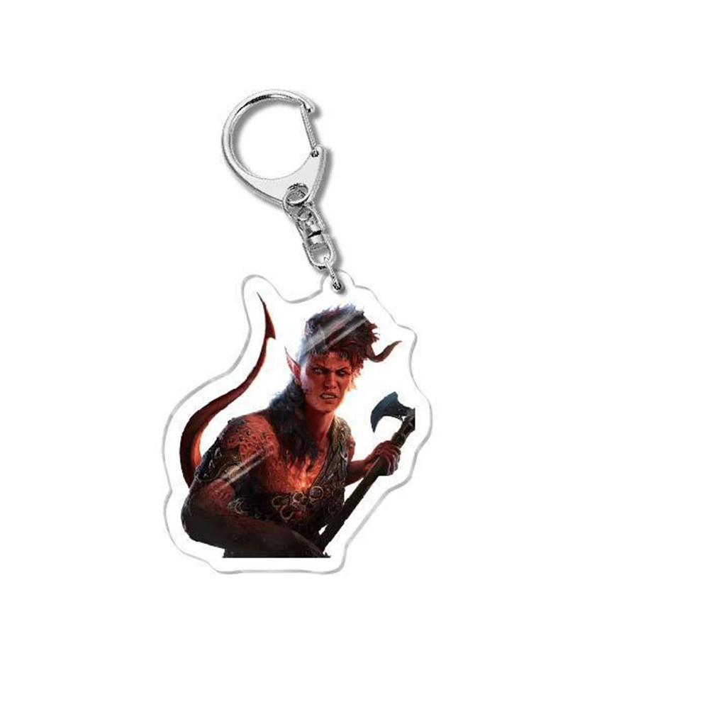 Game Baldur's Gate 3 Astarion Gale Lae'zel Shadowheart Wyll Karlach Key Chains Keychain Cosplay Acrylic Pendant Keyring Prop