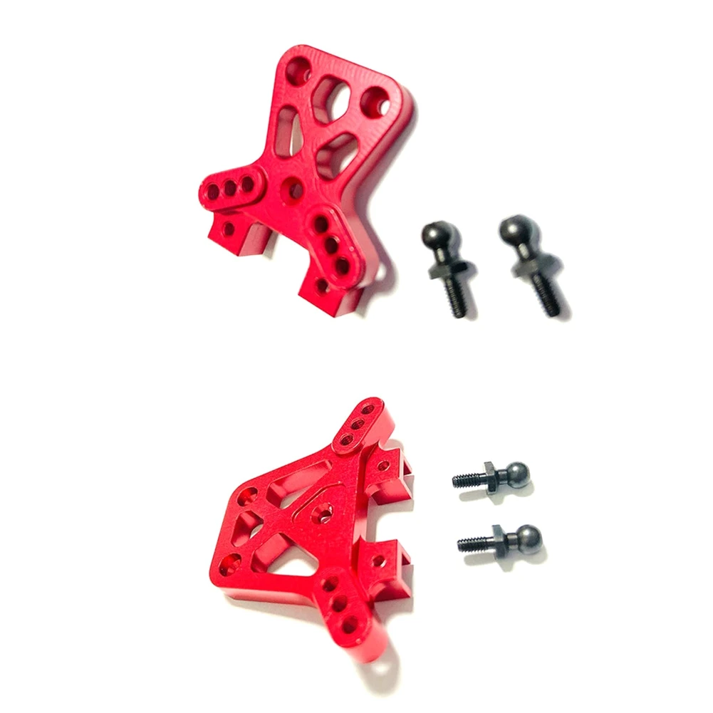 YSUN-New Metal Upgrade Parts Kit Caster Block Steering Blocks Suspension Arm For Traxxas Latrax Teton 1/18 RC Car Red Parts
