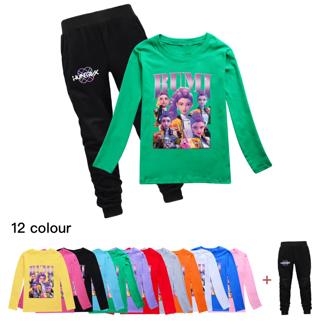

KPop Demon Hunters Huntrix Clothes Girls 2-16Y Teen Children's Long-sleeved T-shirt Toddler Boys Fall Clothes Kids O Neck Tees