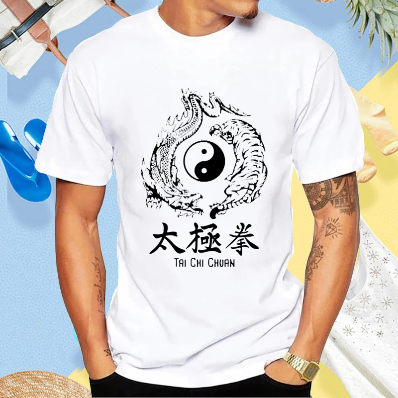 Hot Sale Tai Chi Chuan Spiritual Meditation Mind Body Wellness T-Shirt Chinese Kong Fu Casual Fashion Cotton Hip Hop Man Tshirt