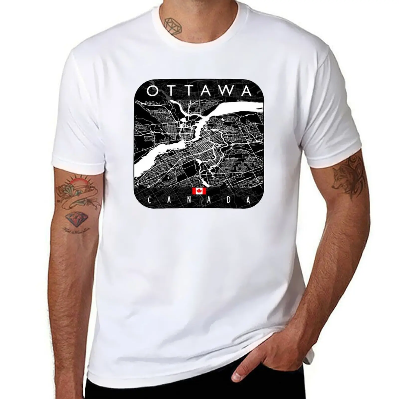 

OTTAWA MAP CANADA T-Shirt t shirt man luxury man t shirts graphic T-Shirt