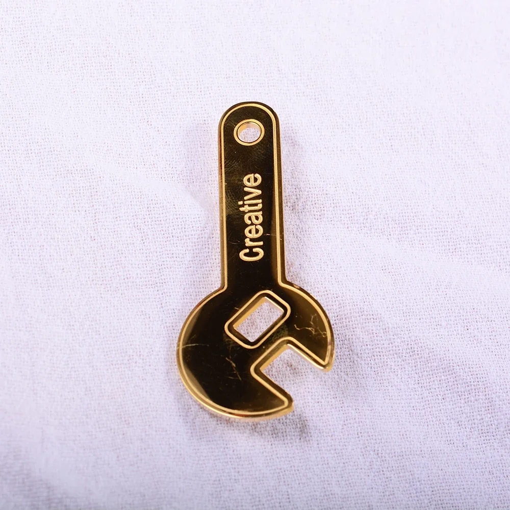Blucome Tool Shape Brooch Alloy Elk Corsage for Women Girls Clothes Hat Hijab Pin New Year Accessories Gifts