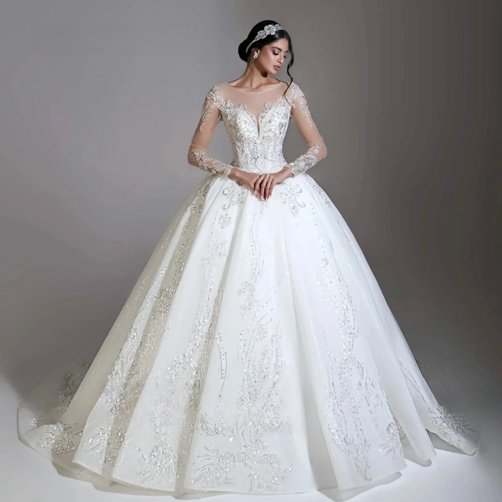 

Gorgeous Princess Ball Gown Wedding Dress Lace Applique Beaded Sweetheart Wedding Gown Custom Made High Quality Bride Dresses