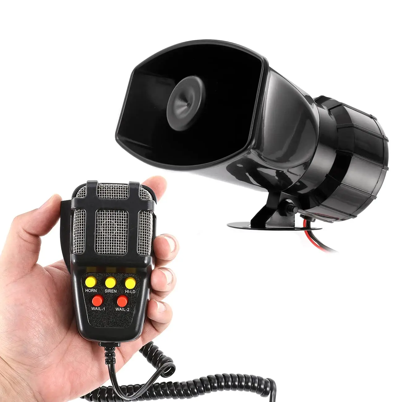 Sound Loud Car Warning Alarm Police Fire Siren Air Bugle PA Speaker 12V 100W Siren Air Horn Megaphone Car Horn